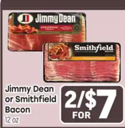 Tony’s Fresh Market Jimmy Dean or Smithfield Bacon offer