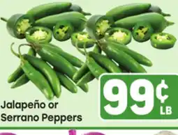 Tony’s Fresh Market Jalapeño or Serrano Peppers offer
