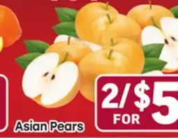Tony’s Fresh Market Asian Pears offer