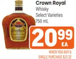 Tony’s Fresh Market Crown Royal Whisky offer