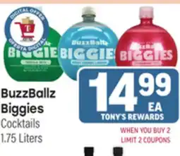 Tony’s Fresh Market BuzzBallz Biggies offer