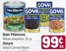 Tony’s Fresh Market San Marcos or Goya offer