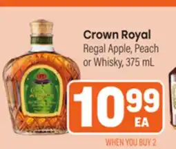 Tony’s Fresh Market Crown Royal Regal Apple, Peach or Whisky offer