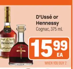 Tony’s Fresh Market D' Ussé or Hennessy Cognac offer