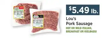 Heinen's Lou's Pork Sausage offer