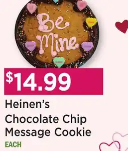 Heinen's Heinen's Chocolate Chip Message Cookie offer