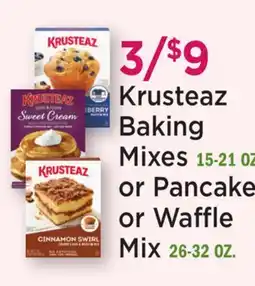 Heinen's Krusteaz Baking Mixes 15-21 OZ. or Pancake or Waffle Mix 26-32 OZ offer