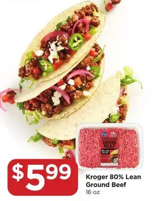 Food 4 Less Kroger 80% Lean Ground Beef offer