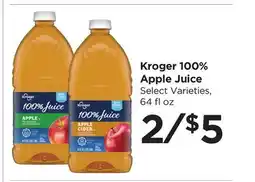 Food 4 Less Kroger 100% Apple Juice offer