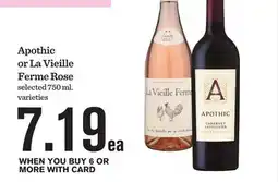 Mariano's Apothic or La Vieille Ferme Rose offer