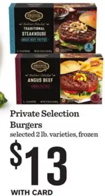 Mariano's Private Selection Burgers offer