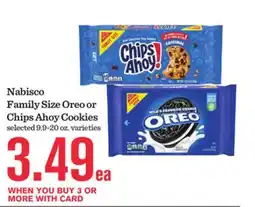 Mariano's Nabisco Family Size Oreo or Chips Ahoy Cookies offer