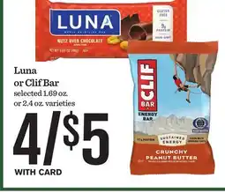 Mariano's Luna or Clif Bar offer
