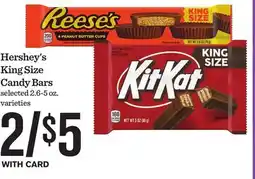 Mariano's Hershey's King Size Candy Bars offer