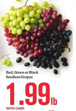Mariano's Red, Green or Black Seedless Grapes offer