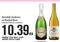 Mariano's Kendall-Jackson or Korbel Brut offer