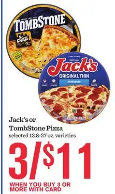 Mariano's Jack's or TombStone Pizza offer
