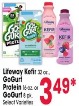 Jewel-Osco Lifeway Kefir 32 oz., GoGurt Protein 16 oz. or GoGurt 8 pk offer