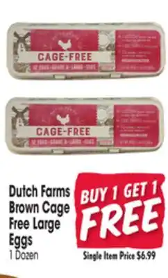 Jewel-Osco Dutch Farms Brown Cage Free Large Eggs offer