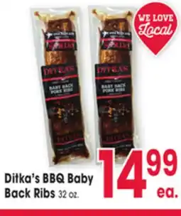 Jewel-Osco Ditka's BBQ Baby Back Ribs offer