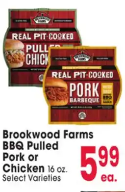 Jewel-Osco Brookwood Farms BBQ Pulled Pork or Chicken 16 oz offer