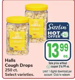 Jewel-Osco Halls Cough Drops offer