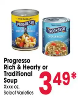 Jewel-Osco Progresso Rich & Hearty or Traditional Soup offer