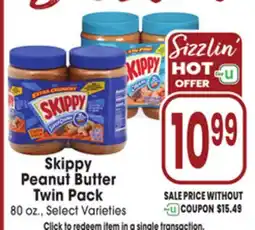 Jewel-Osco Skippy Peanut Butter Twin Pack offer