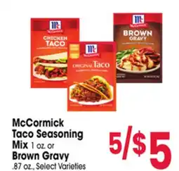 Jewel-Osco McCormick Taco Seasoning Mix offer