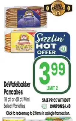 Jewel-Osco DeWafelbakker Pancakes offer