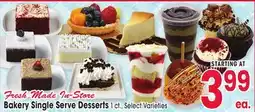 Jewel-Osco Bakery Single Serve Desserts offer