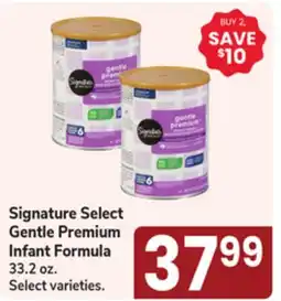 Jewel-Osco Signature Select Gentle Premium Infant Formula offer