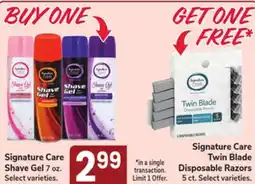 Jewel-Osco Signature Care Shave Gel offer