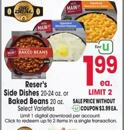 Jewel-Osco Reser's Side Dishes 20-24 oz. or Baked Beans 20 oz offer