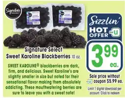 Jewel-Osco Signature Select Sweet Karoline Blackberries offer