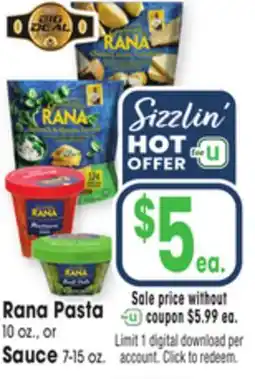 Jewel-Osco Rana Pasta 10 oz., or Sauce 7-15 oz offer
