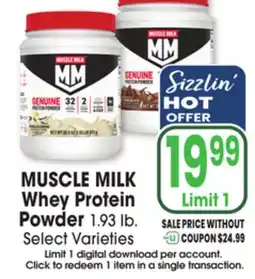 Jewel-Osco MUSCLE MILK Whey Protein Powder offer