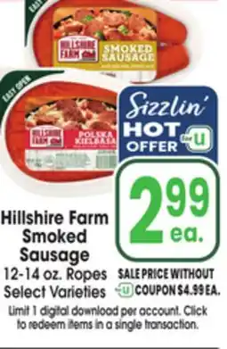 Jewel-Osco Hillshire Farm Smoked Sausage offer