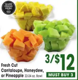 Jewel-Osco Fresh Cut Cantaloupe, Honeydew, or Pineapple offer
