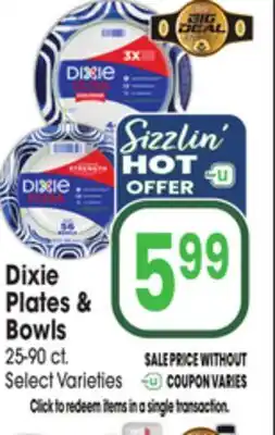 Jewel-Osco Dixie Plates & Bowls offer