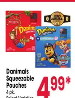 Jewel-Osco Danimals Squeezable Pouches offer