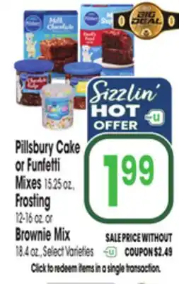 Jewel-Osco Pillsbury Cake or Funfetti Mixes 15.25 oz., Frosting 12-16 oz. or Brownie Mix 18.4 oz offer