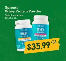 Sprouts Farmers Market Sprouts Whey Protein Powder offer