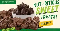 Sprouts Farmers Market Dark or Milk Chocolate Peanut Clusters offer