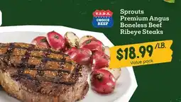 Sprouts Farmers Market Sprouts Premium Angus Boneless Beef Ribeye Steaks offer