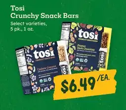 Sprouts Farmers Market Tosi Crunchy Snack Bars offer