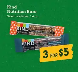 Sprouts Farmers Market Kind Nutrition Bars offer