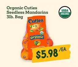Sprouts Farmers Market Organic Cuties Seedless Mandarins offer