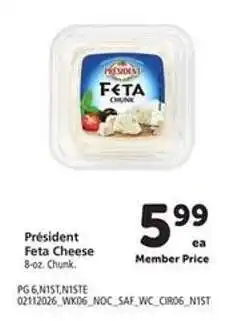 Safeway Président Feta Cheese offer