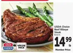 Safeway USDA Choice Beef Ribeye Steak offer